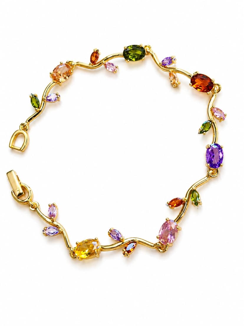 Gold Tone Tulip Chain Bracelet