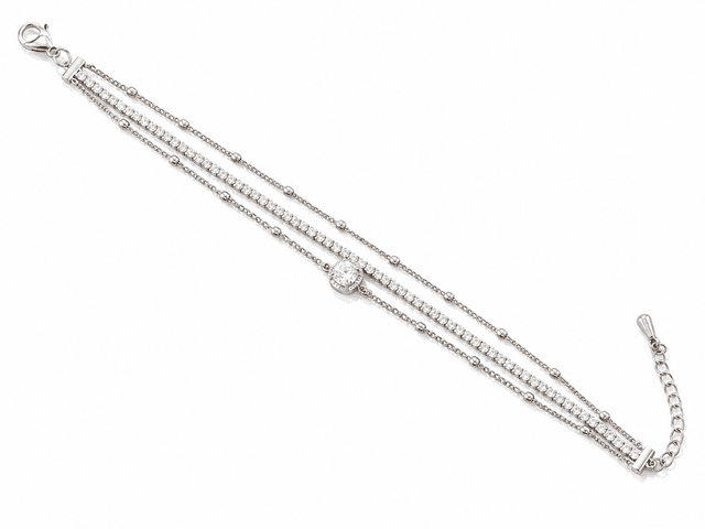 Celestial Triple Layer Crystal Bracelet